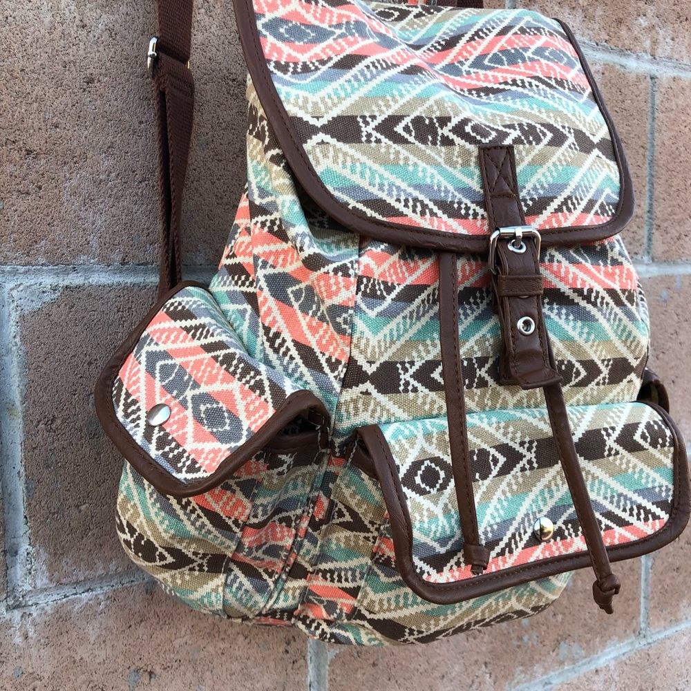 Cute Tribal Patterned Backpack - Picture 2 of 4